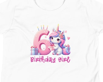 Unicorn, Unicorn Birthday, Horse Birthday, 6th Birthday, Sixth Birthday, Girl Birthday, Birthday Shirt