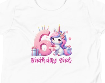 Licorne, Anniversaire de licorne, Anniversaire de cheval, 6e anniversaire, sixième anniversaire, Anniversaire de fille, Anniversaire chemise