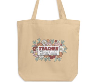 Teacher, Teacher Gift, Teacher Appreciation, Teacher Birthday, Teacher Bag, Tote Bag, Teacher Plant Seeds, Teaching Major, Student Teacher
