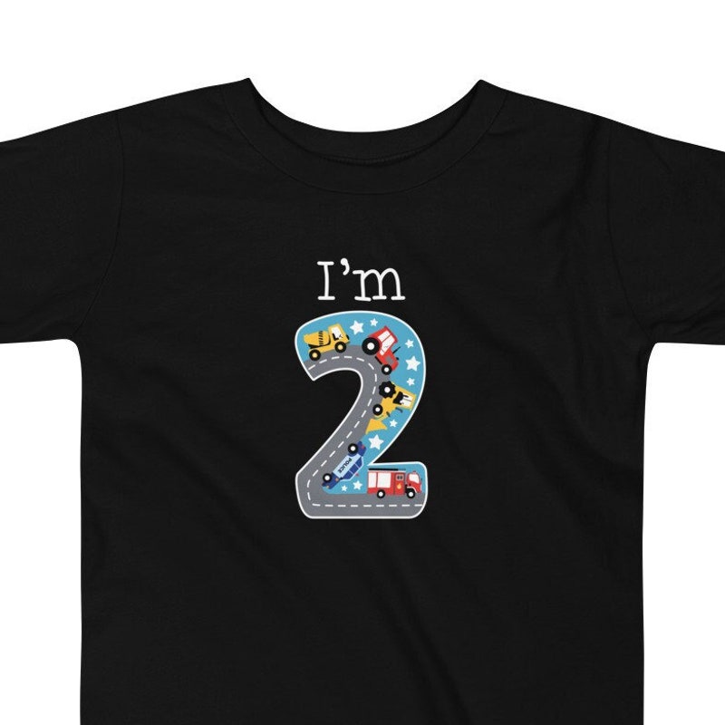 Bump And Beyond Designs 'Two Handsome' Boy's 2nd Birthday T-Shirt - Raglan Style, 4T, Black - View #7