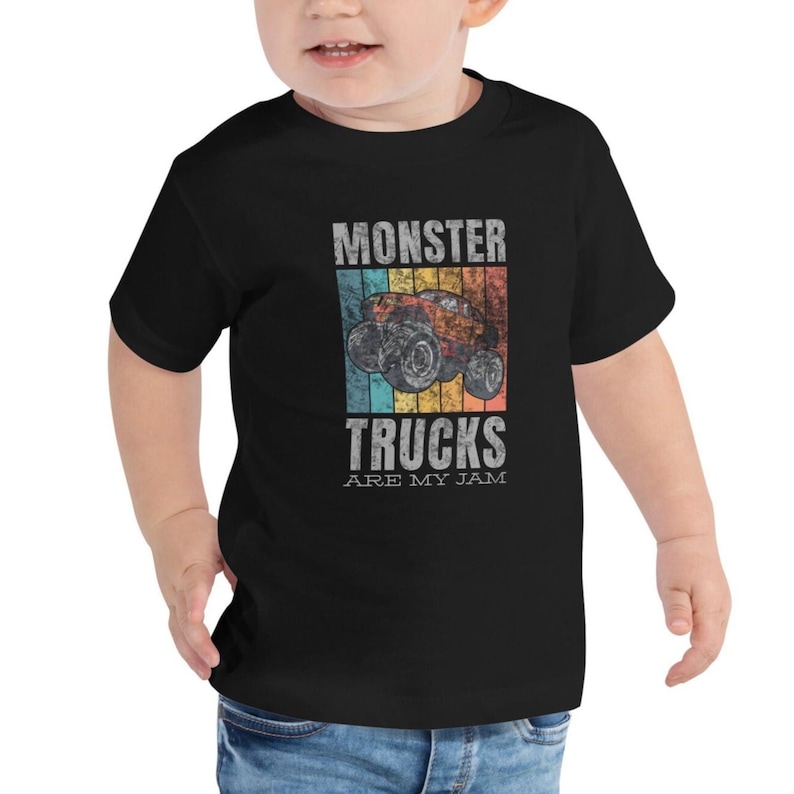 Monster Truck Birthday, I Like Big Trucks, Monster Truck Shirt, Boys Monster Truck Tee, Monster Trucks Are My Jam Shirt, Kids Truck Shirt image 1