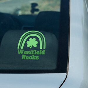 Shamrocks, Rocks, Westfield, Indiana, Go Rocks, Car Decal, Sticker