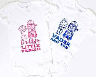 Father's Day, New Dad, Star Wars Baby, Darth Vader, Princess Leia, Vader Dad, First Father's Day, Dad Gift, Dad Christmas