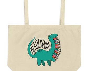 Library Bag, Book Bag, Book Tote, Book Club, Kid's Library Bag, Library Tote, Readosaurus, Book Worm, Book Lover, I Love To Read, Library