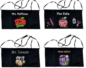 Teacher Appreciation, Teacher Assistant, Personalized Teacher Apron, Custom Teacher Gift, Preschool Teacher Apron, End of Year Teacher Gift