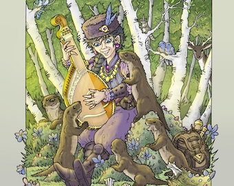 Otter Bard - 11" x 14" ART PRINT