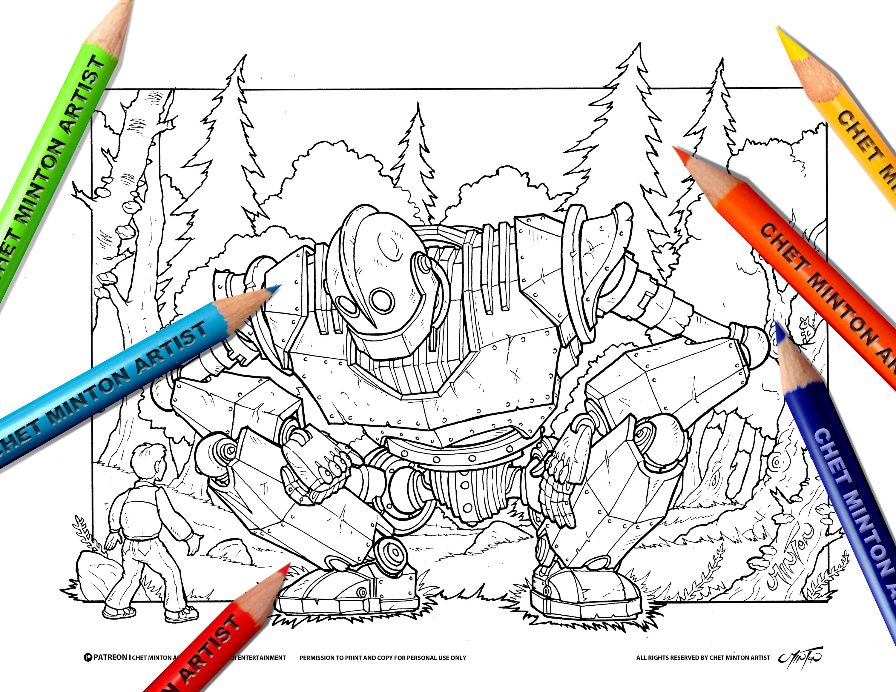 Iron Giant Coloring Pages - Il Fullxfull.4572694763 Frib