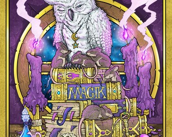 Magik Owl - 11" x 14" ART PRINT