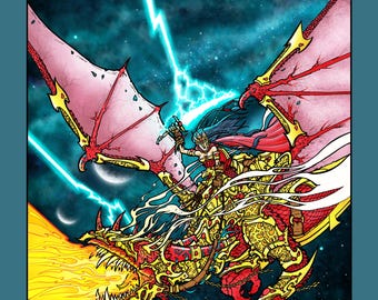 Dragon Rider - 11" x 14" ART PRINT