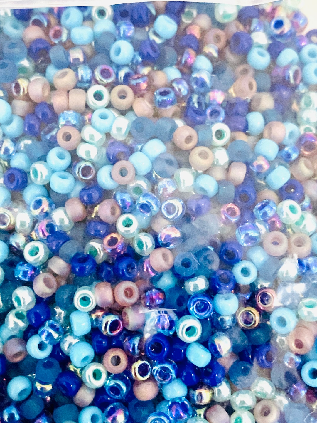 8/0 Miyuki Glass Seed Bead Mix Caribbean Blue 10grams Etsy