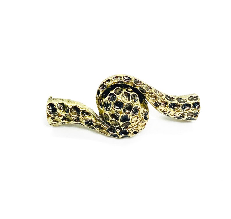 Hammered Magnetic Kumihimo Clasp Old Gold