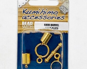 Beadsmith 6mm Cord End Bullet Set , Perfect for Kumihimo, Leather, Beaded Rope Ending