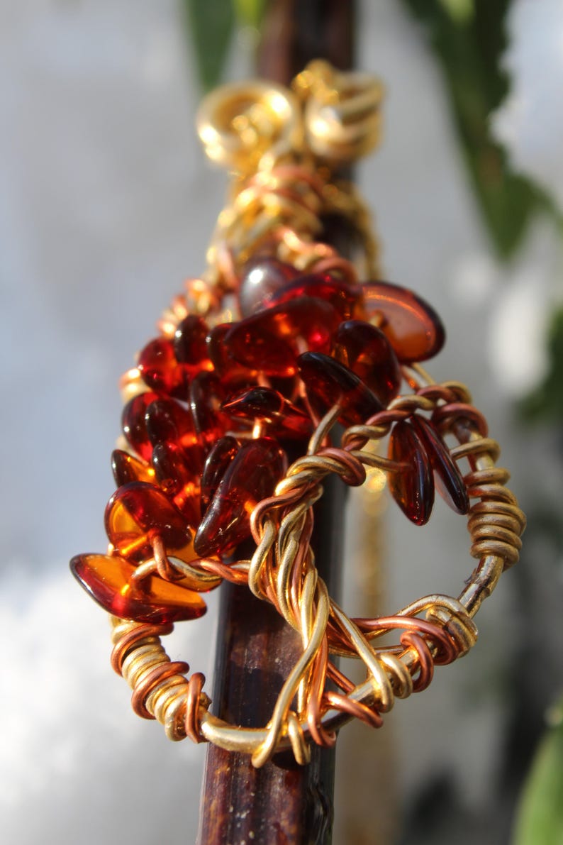 Amber tree of life pendant