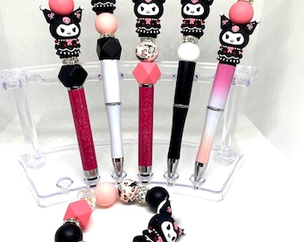 Pens, Bracelet Fun Cute Monster Stylus's and Convert to Pens, 3D Silicone Rubber Beads Black Ink