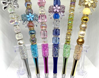 Beaded Pen Tall Glamorous Writing Pens