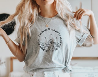 Naar de sterren die luisteren korte mouwen Unisex T-Shirt