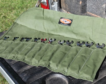 12 Pocket Spanner Wrench Tool Roll. Standard.  made with Australian Canvas.