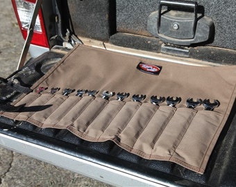 Brown 12 Pocket Spanner  Tool Roll. Standard.  Australian Made With Aus Canvas.