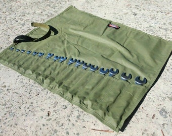 17 pocket Spanner Wrench Tool Roll. Standard.  Australian Made With Canvas.