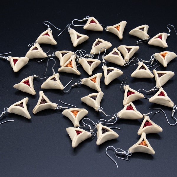 Polymer Clay Hamantashen Earrings