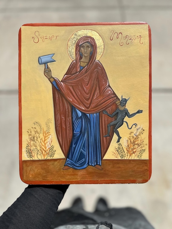 Handwritten Icon Handpainted Icon | St Marina the Great Martyr