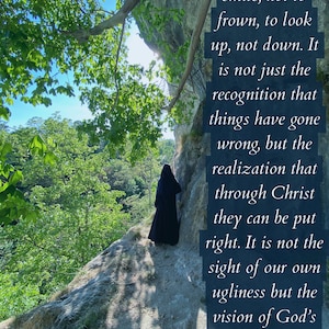 Handmade Mounted Quote |  Metropolitan Kallistos Ware Quote “To repent is to smile, not to frown...&quot;
