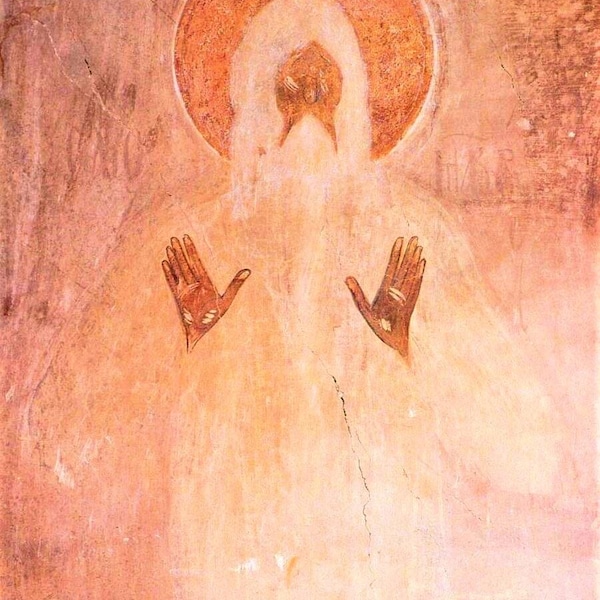 Handmade Mounted Icon | St Macarius the Spirit-Bearer, the Great of Egypt Ancient Icon