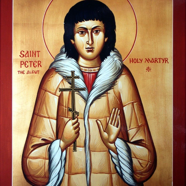 Handmade Mounted Icon | St. Peter the Aleut