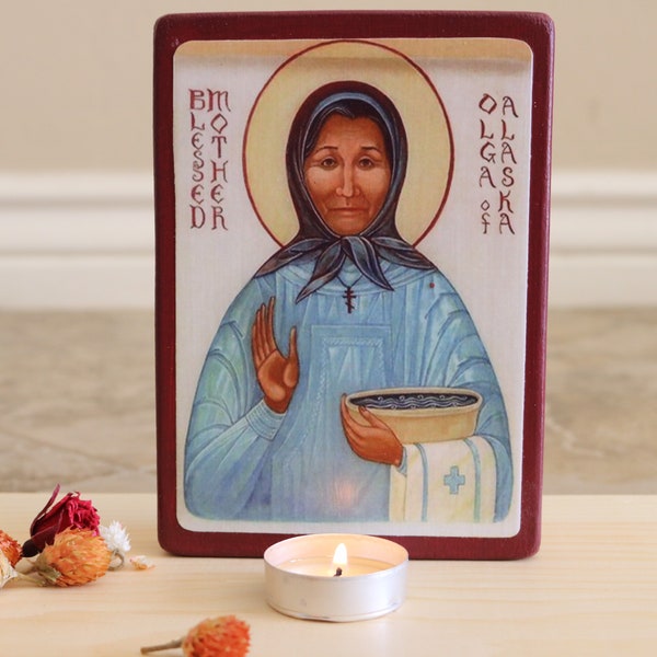 Handmade Mounted Icon | St Matushka Olga Michael of Alaska