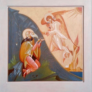 Handmade Mounted Icon | St Gregory the Sinaite