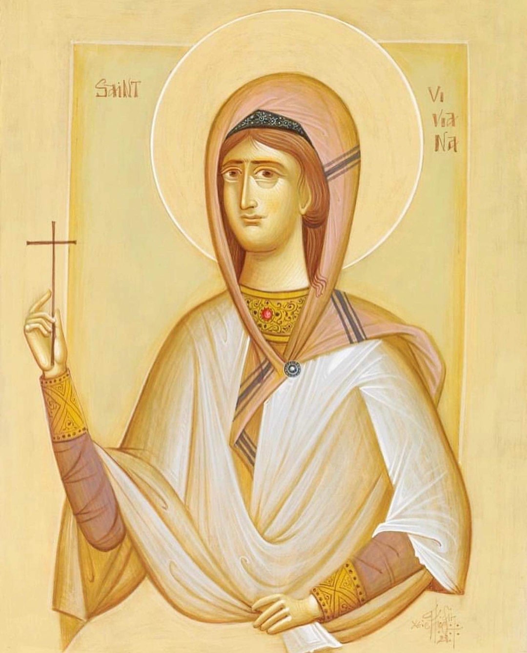 Handmade Mounted Icon | St Viviana - Etsy