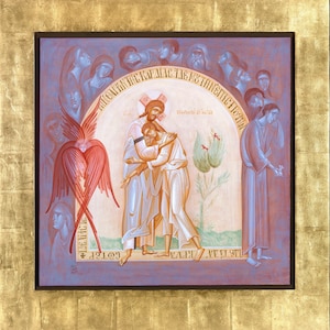 Handmade Mounted Icon | The Parable of the Prodigal Son. Jesus Christ