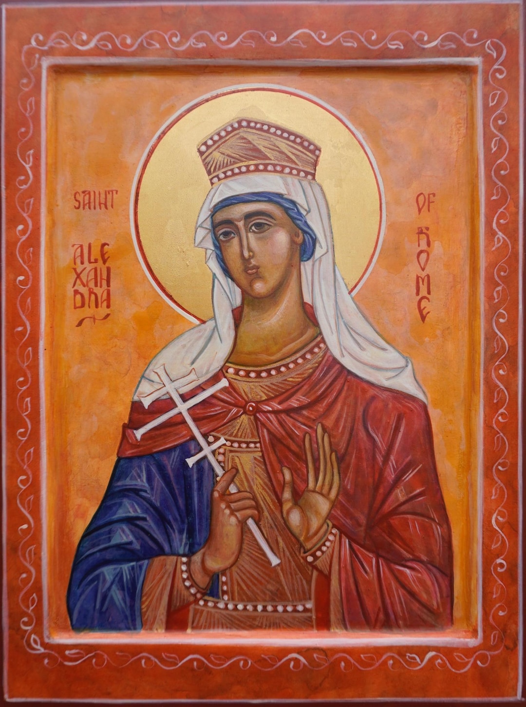 Handmade Mounted Icon | St Alexandra of Rome - Etsy