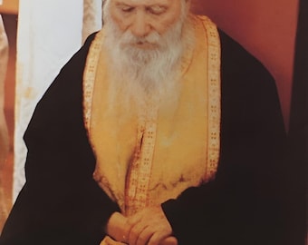 Icono montado hecho a mano / San Porfirio de Kavsokalyvia. San Porfirio. Herido por el amor.