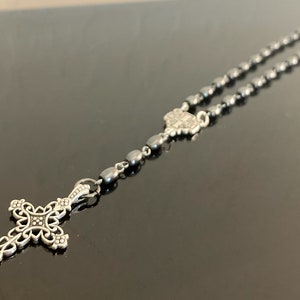 Orthodox Hematite Prayer Beads with Cross