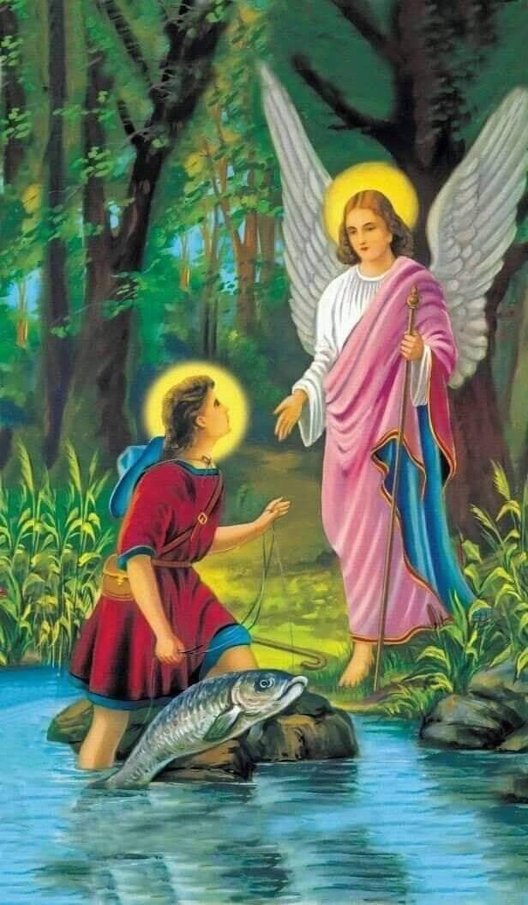 Handmade Mounted Icon | Archangel Raphael and Tobias - Etsy