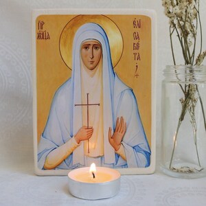 Handmade Mounted Icon St Elizabeth the New Martyr image 2