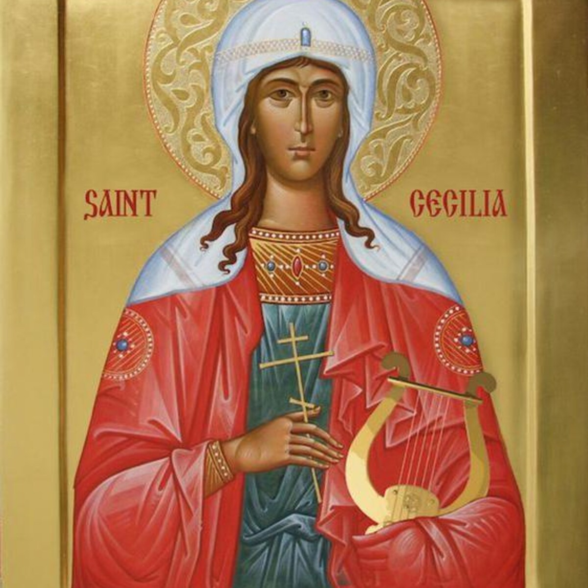Mounted Icon | St Cecilia the Martyr of Rome