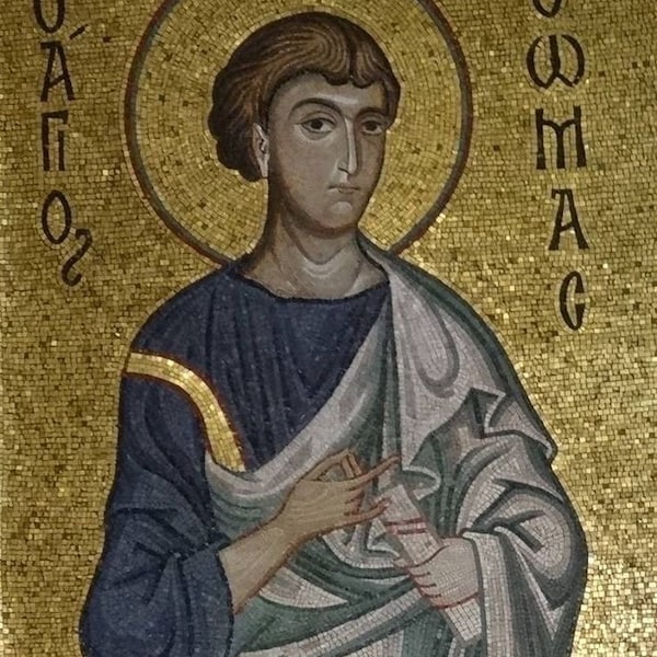 Handmade Mounted Icon | St. Thomas the Apostle