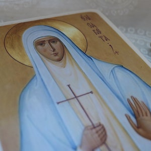 Handmade Mounted Icon St Elizabeth the New Martyr image 6