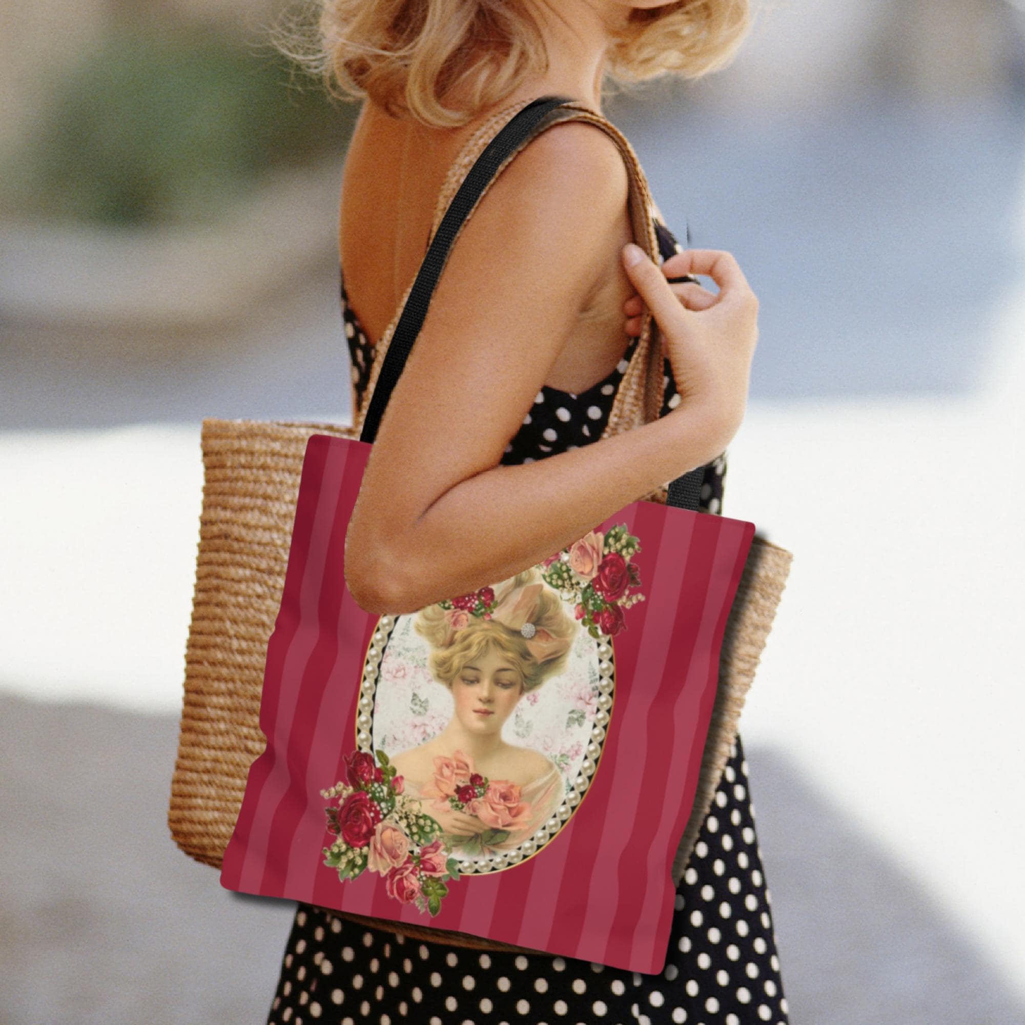 40 Retro Tote Bags: The Ultimate Fashion Accessory 17 Gibson Girl Tote Bag: Vintage Edwardian Style Polyester Bookbag