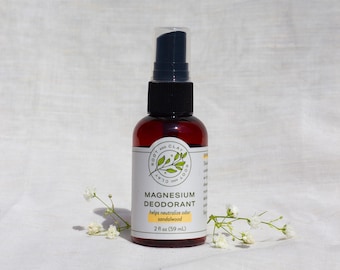 Magnesium Deodorant - Natural Deodorant - Organic Deodorant - Deodorant - Spray Deodorant - Organic Skincare