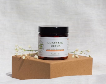 All Natural Clay Detox Mask - Underarm Detox - Armpit Detox - Natural Deodorant - Organic Deodorant