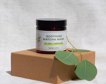 Soothing Matcha Mask - Face Mask - Matcha Green Tea - Gift for her - Matcha Tea