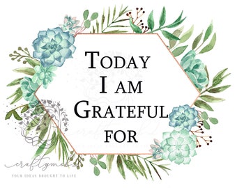 Daily Gratitude Card set