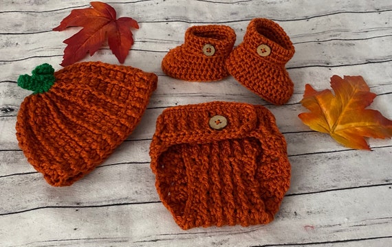 Handmade Baby Pumpkin Outfit-Fall/Halloween Outfit