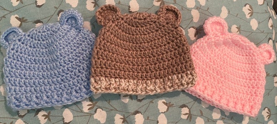Handmade Baby Bear Beanie*READY TO SHIP*