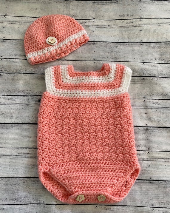 Crocheted Hand-made Baby Outfit, Perfect Baby Shower Outfit