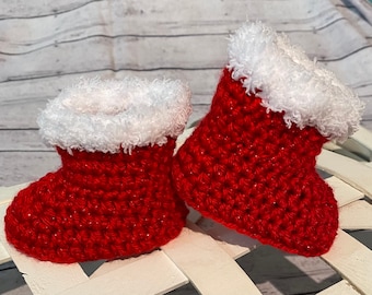 Christmas Baby Boots**READY TO SHIP**