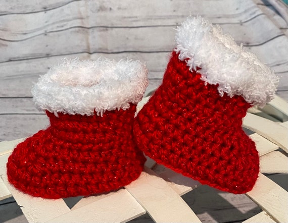 Christmas Baby Boots**READY TO SHIP**
